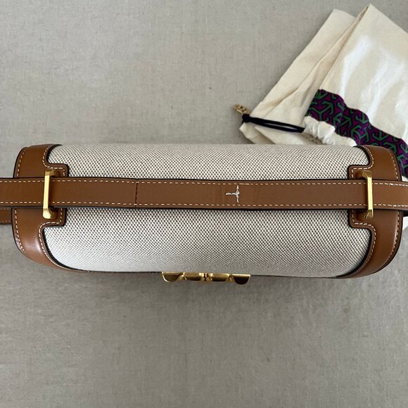 Tory Burch Eleanor Shoulder Bag in Leather/Canvas, size Medium - Authentic - Picture 12 of 17